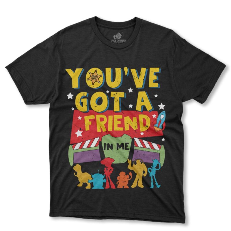 Playera | Toy Story You Got A Friend In Me Soy Tu Amigo Fiel Negra